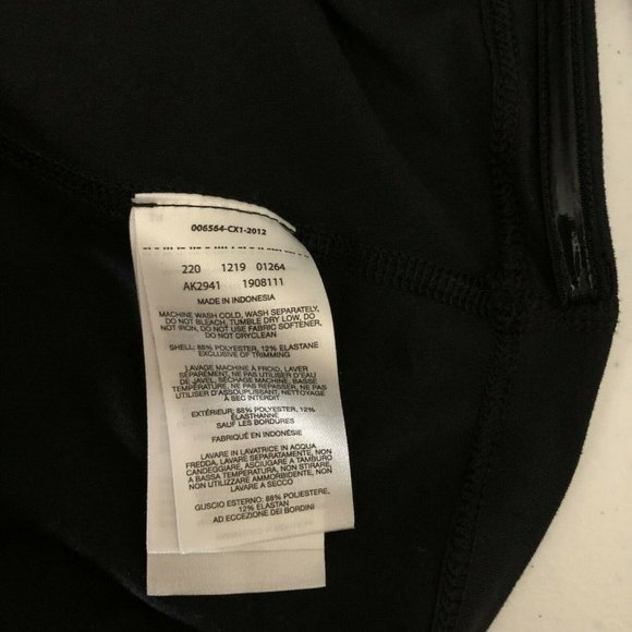 Columbia Womens Top Asymmetric Zip Spell Out Mock Neck Black White Size XS - Picture 4 of 4